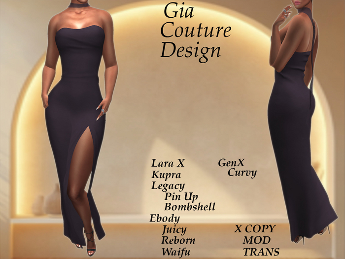 "GCD" Gwen Gown and Scarf Purple