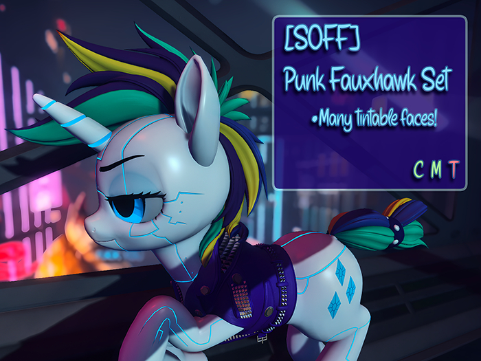 [Soff] Punk Fauxhawk Set