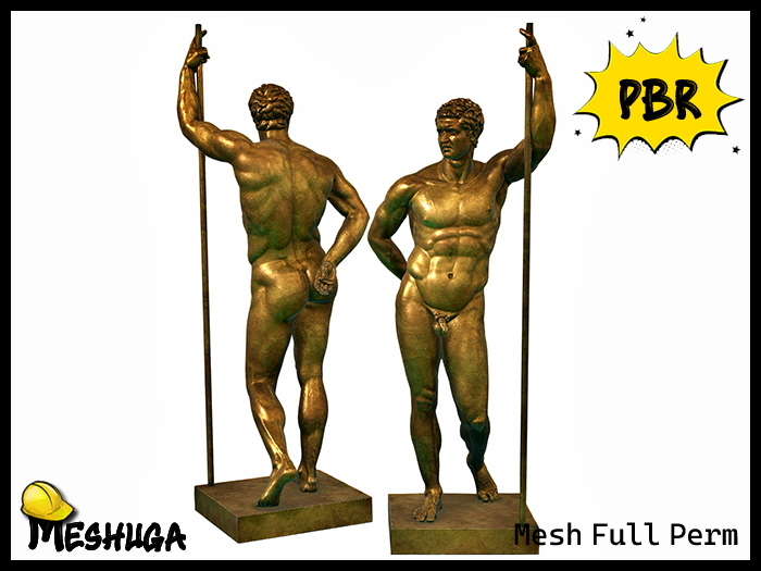 Meshuga E Rondo Second Life Marketplace - Meshuga PBR Bronze Majesty Statue FULL PERM MESH