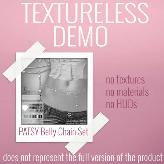 TEXTURELESS DEMO *AvaWay* PATSY Belly Chain Set
