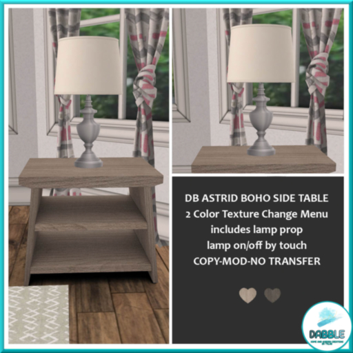 DB ASTRID BOHO SIDE TABLE  add me
