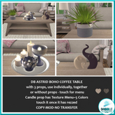 DB ASTRID BOHO COFFEE TABLE  add me