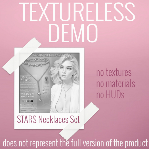 TEXTURELESS DEMO *AvaWay* STARS Necklaces Set