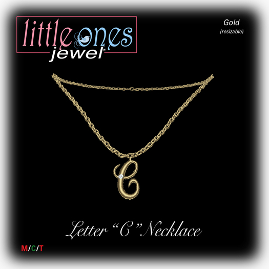 LOJ: Letter C Necklace - Gold