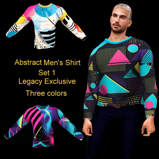 Abstract Mens Shirt Set 1 Box  FXd