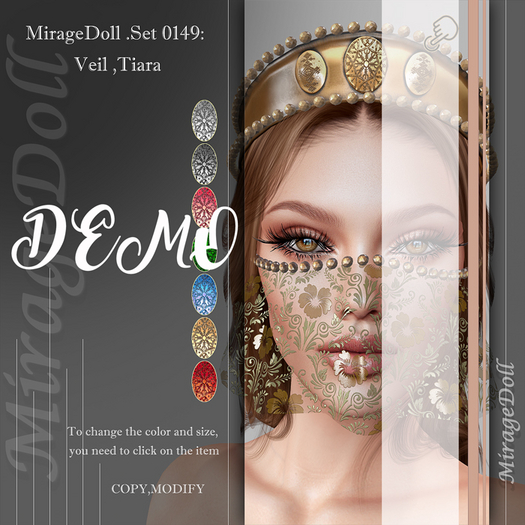 DEMO MirageDoll .Set 0149: Veil ,Tiara