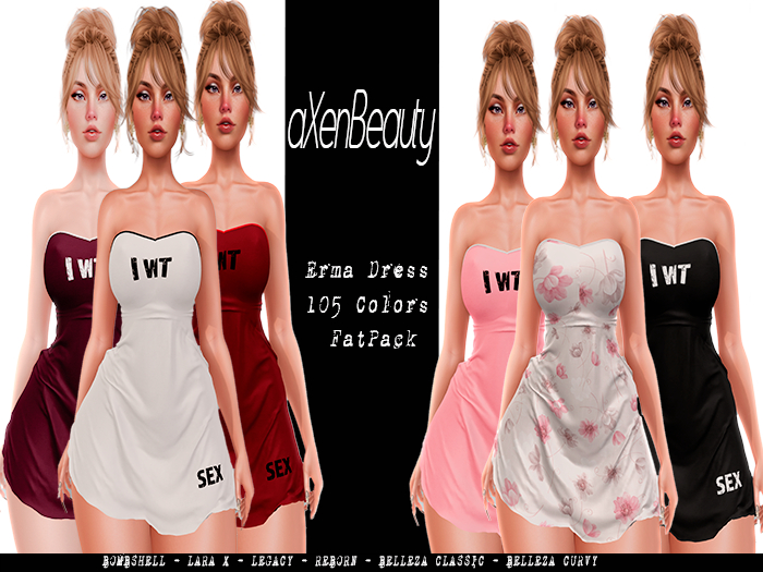 aX: Erma Dress 105 Colors FatPack