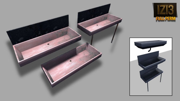 Mesh Urban Sinks - Full Perm 3 Set