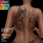 Pixel Palette - Good and Evil Back tattoo