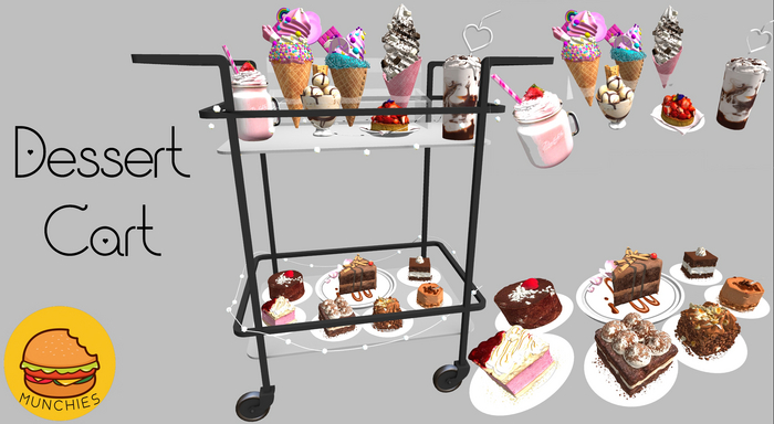 .:Munchies:. Dessert Cart (Black)