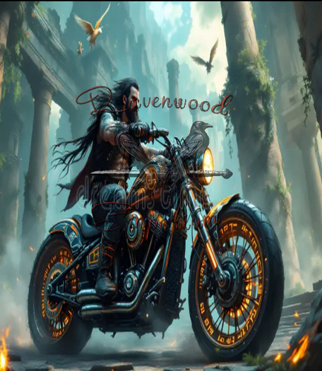 Ravenwood Emporium - Biker wBirds Picture 