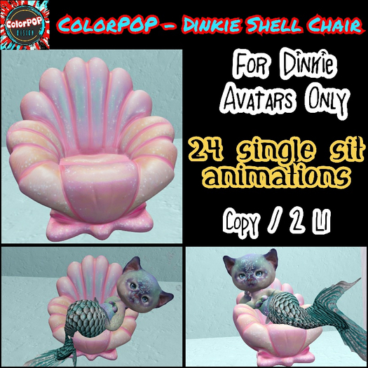 ColorPOP - Dinkie Shell Chair (ADD to Unpack)