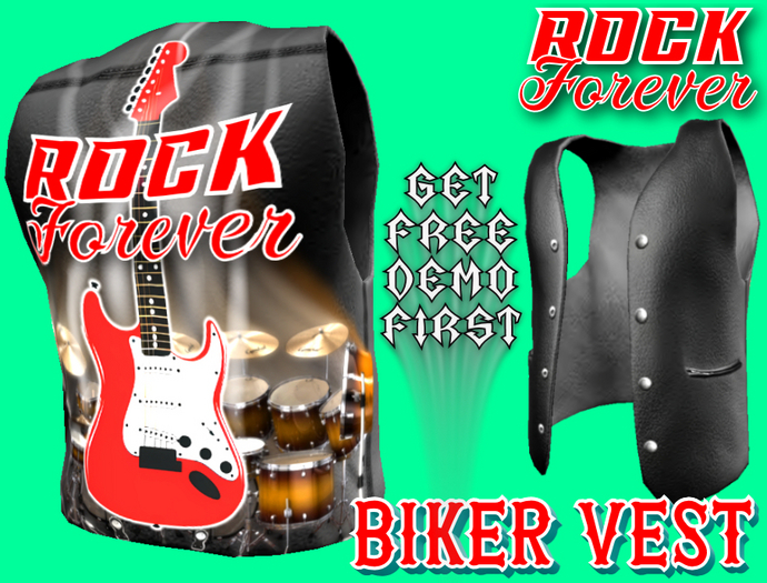 * ~~ ART'S BIKER VEST *Rock Forever*