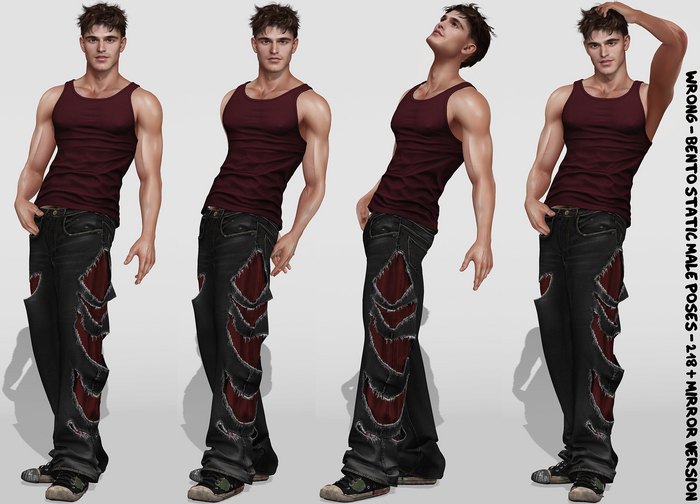 WRONG - BENTO STATIC MALE POSES-218+MIRROR VERSION