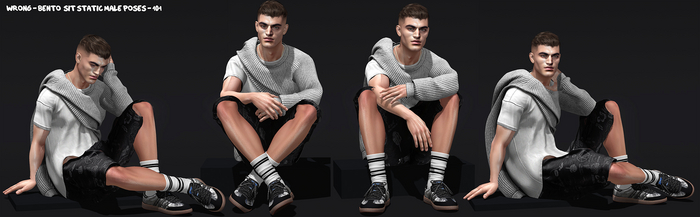 WRONG - BENTO SIT STATIC MALE POSES - 101