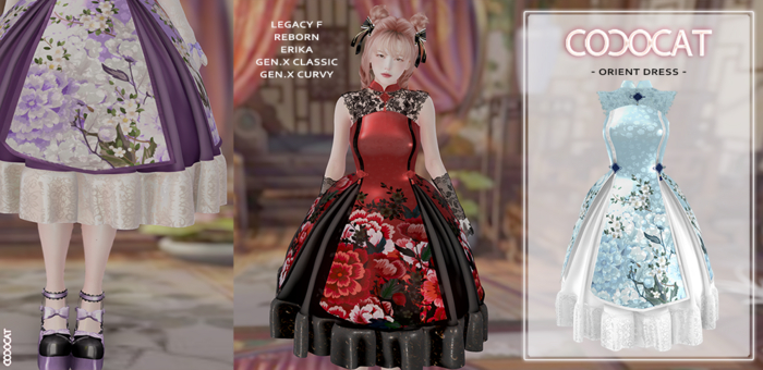 .cococat. Orient dress - Blue