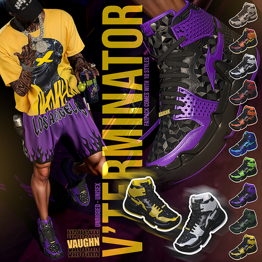 VAUGHN// V' Terminator Sneakers - Black/Yellow