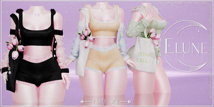 Elune. Emily Top/Shorts - FATPACK