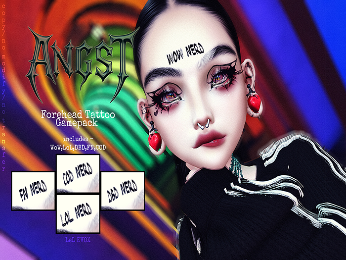 Angst. // Forehead Tattoo -  Nerds Gamepack