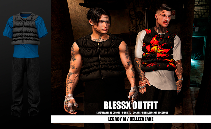 MAZA // BLESSX OUTFIT // BLUE & GREY