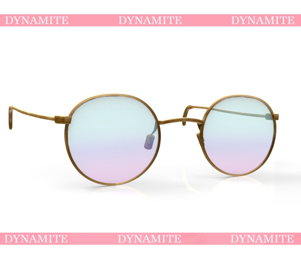 Pink Blue Ombre Gold DYNAMITE Glasses