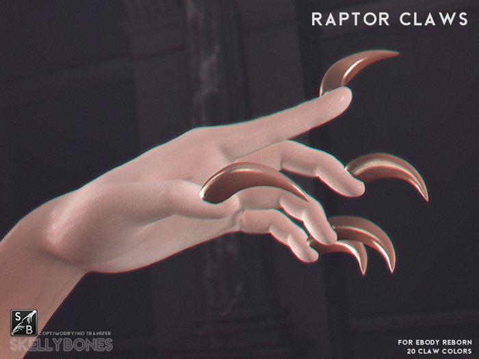Skellybones -- Raptor Claws for eBody Reborn DEMO