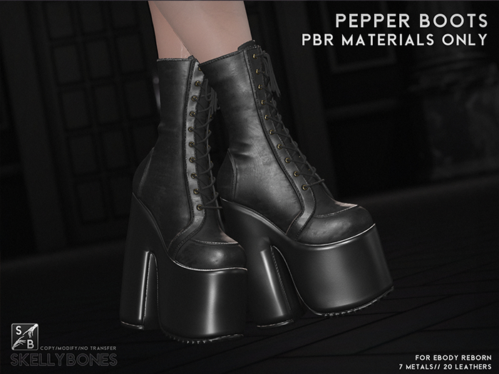 Skellybones -- Pepper Boots for eBody Reborn DEMO