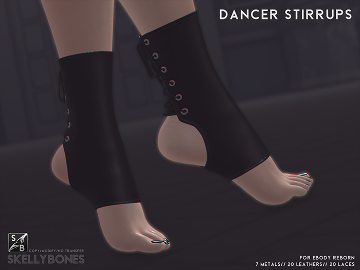 Skellybones -- Dancer Stirrups for eBody Reborn