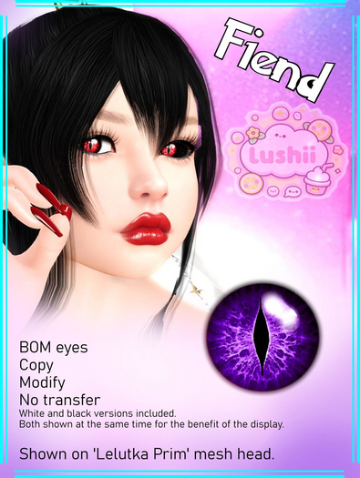 .:Lushii:. Fiend Eyes Purple 