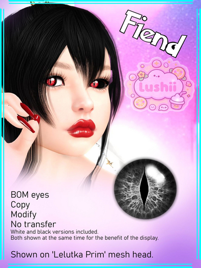 .:Lushii:. Fiend Eyes Silver 