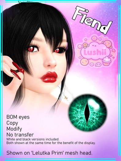.:Lushii:. Fiend Eyes Teal