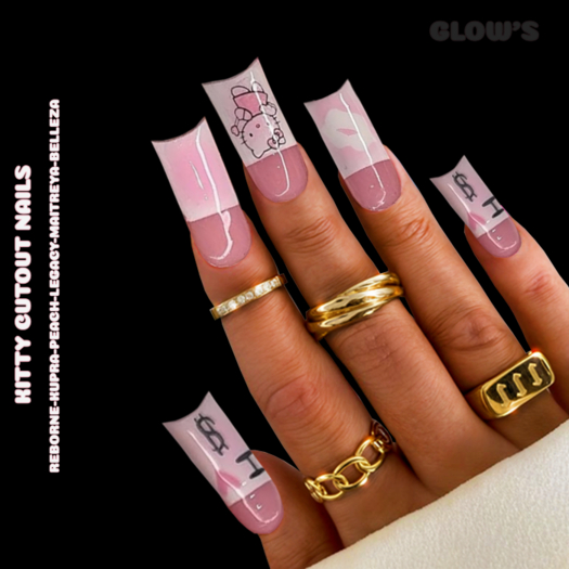 GLOW'S-KITTY NAILS CUTOUT