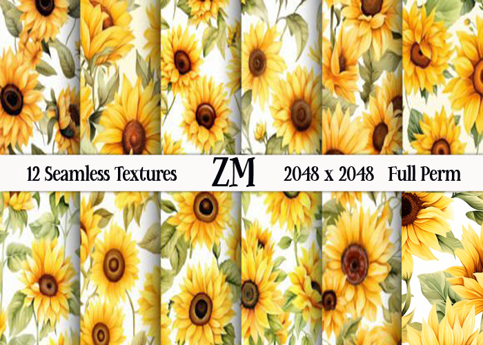 Second Life Marketplace - SUMMER SUNFLOWERS TEXTURES