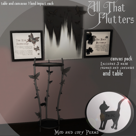 The EKC - All That Flutters Endtable & Art Set (add)