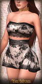 The Muses . Belle . Lingerie . White/Black