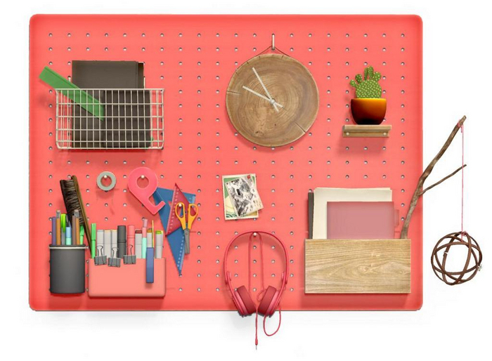 PLAAKA - StudyRoomPegBoard(Red)