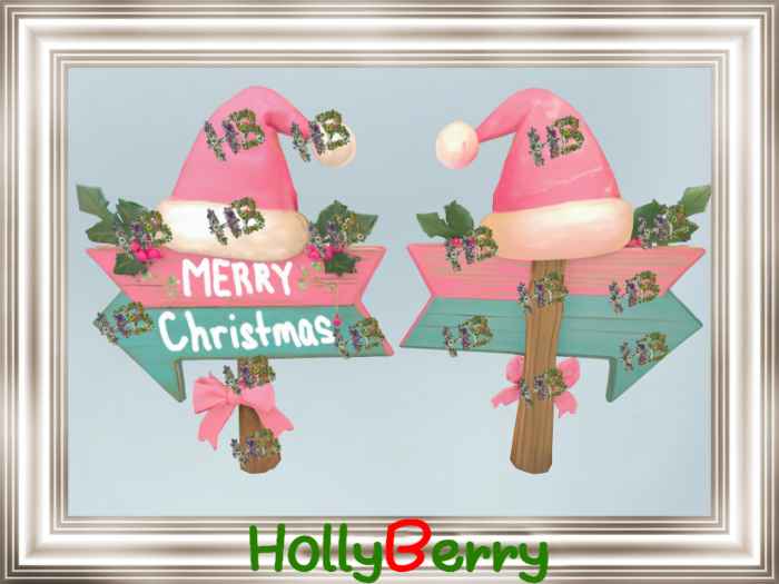 HB: Merry Christmas Sign Post FuLL PERM