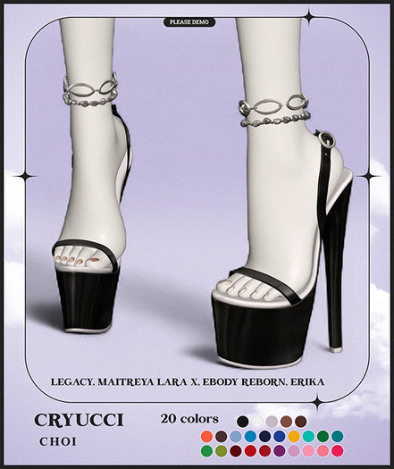 Cryucci CHOI HEELS FATPACK