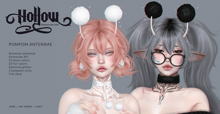 - Hollow - PomPom Antennae