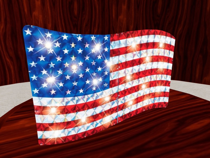 TM Lighted Mesh Flag - USA