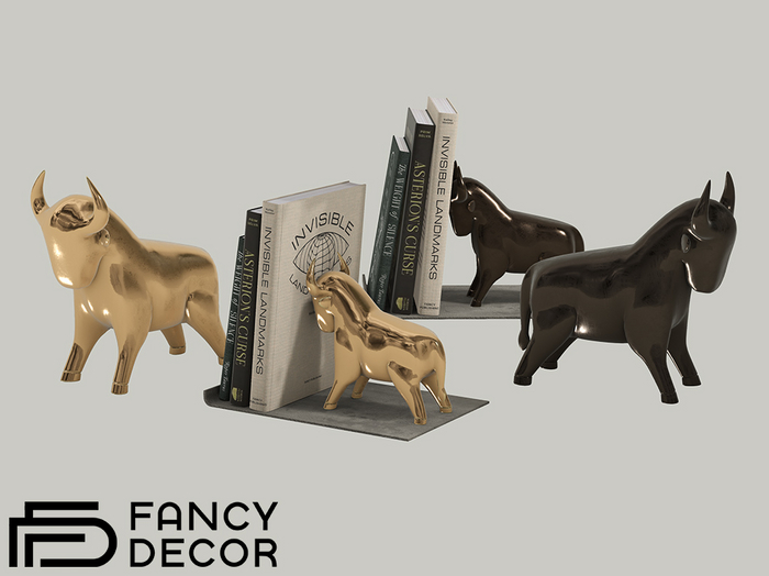 Fancy Decor: Mesa Bull Bookend & Statue
