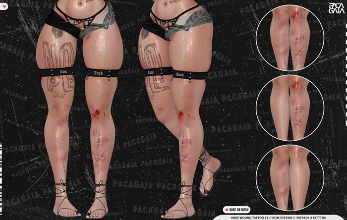 Pacagaia - Knee Wound Tattoos V2