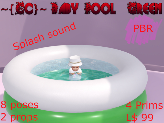 ~{Cc}~ Baby Pool Green (ADD ME TO UNPACK)