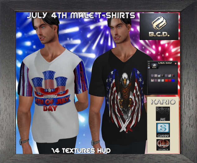 BCD July 4th Male T-Shirts DEMO