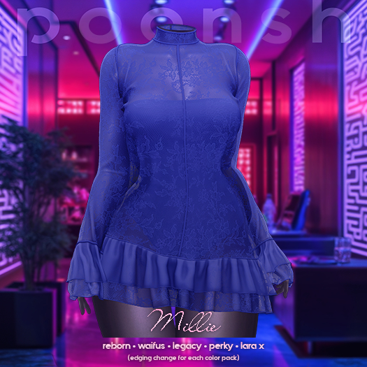 - POONSH - Millie Dress (blue)