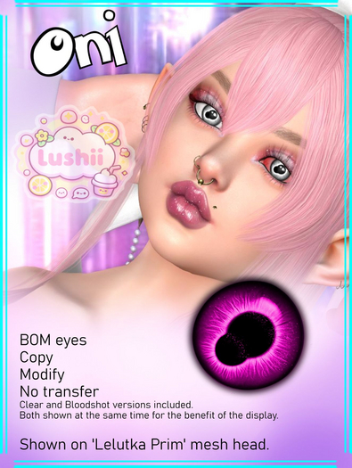 .:Lushii:. Oni Eyes - Pink 