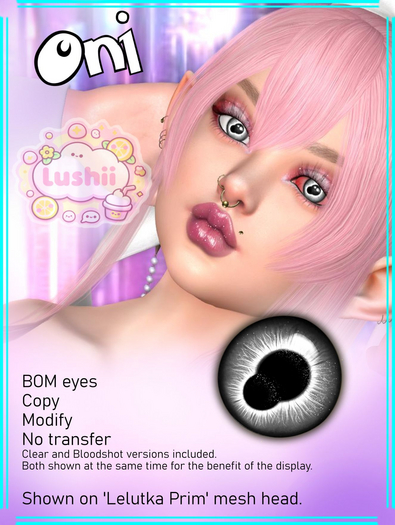 .:Lushii:. Oni Eyes - White 