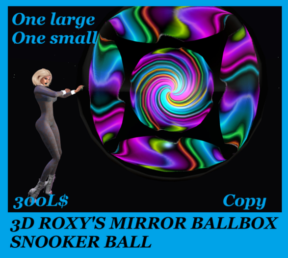 3D ROXY'S MIRROR BALLBOX SNOOKER BALL