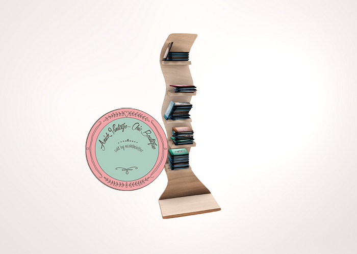 C L A Vv. CDs Rack Wood