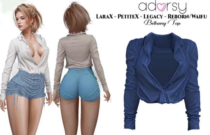 adorsy - Bethany Top Blue - LaraX/Legacy/PetiteX/Reborn/Waifu